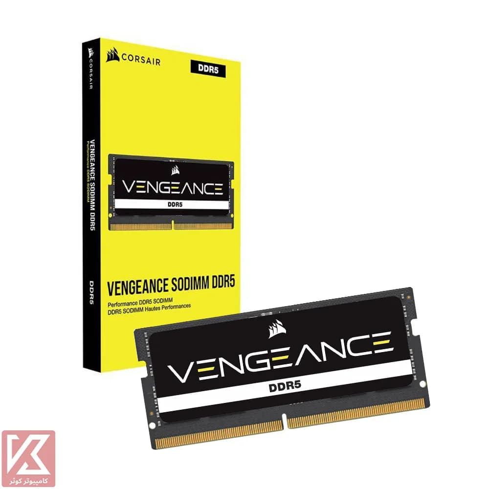 رم لپ تاپ کورسیر 16 گیگابایت (1×16) تک کانال DDR5 4800 مدل Vengeance CL40 — تصویر ۳