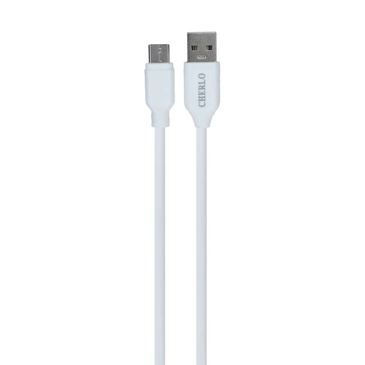 کابل شارژ CHERLO Type-C – سفید – SMO (بدون پک)