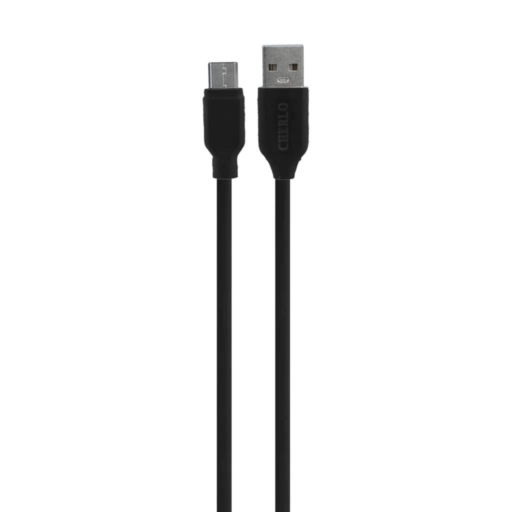 کابل شارژ CHERLO Type-C – مشکی – SMO (بدون پک) — تصویر ۳