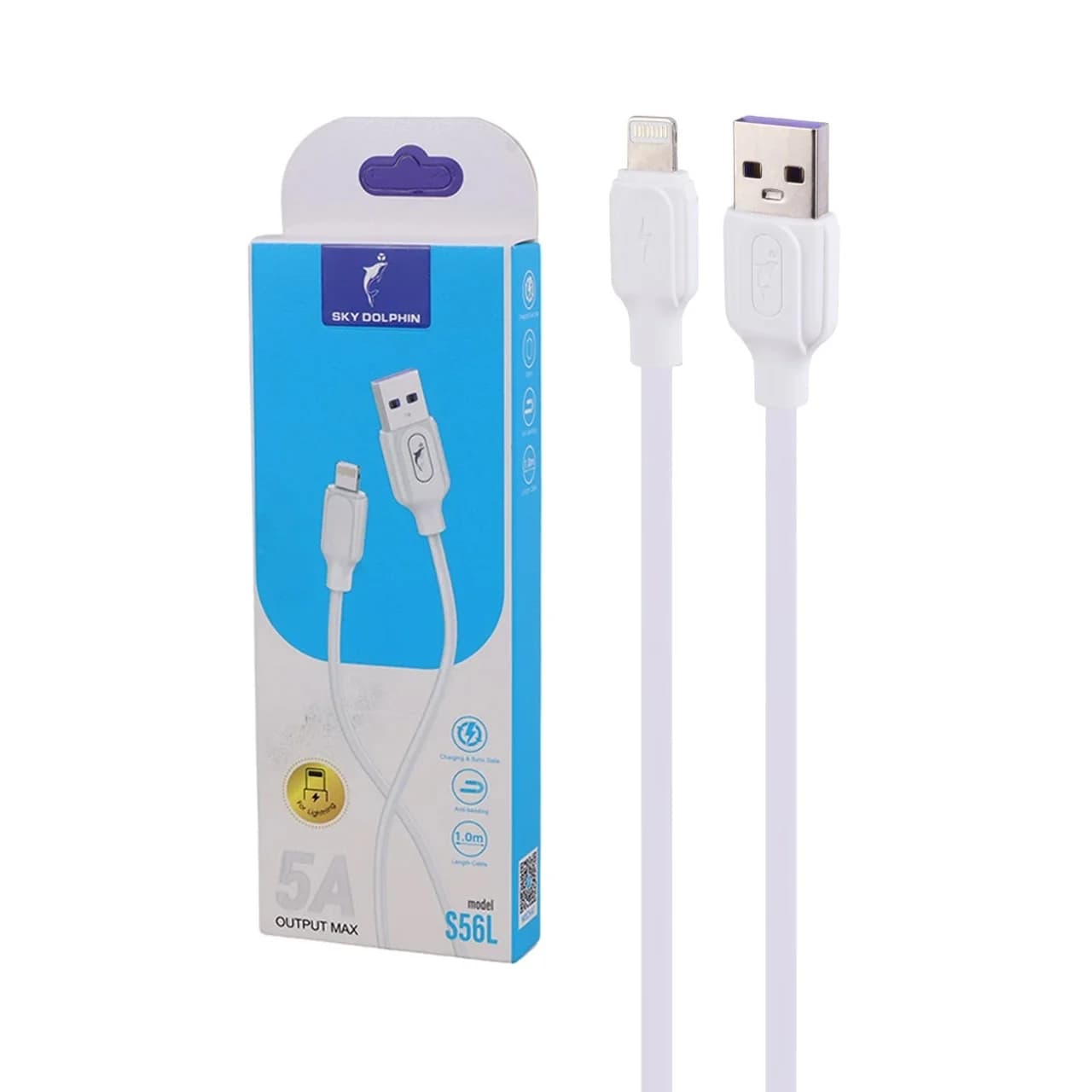 کابل شارژ فست آیفون SKY DOLPHIN مدل S56L – سفید – TCO