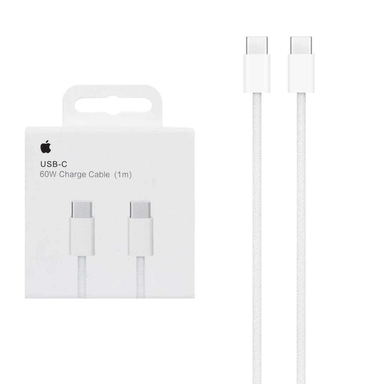 کابل شارژ فست Apple Type-C To Type-C مدل MW493ZM/A A2795 60W – سفید – MMS (گارانتی شش ماهه YA)