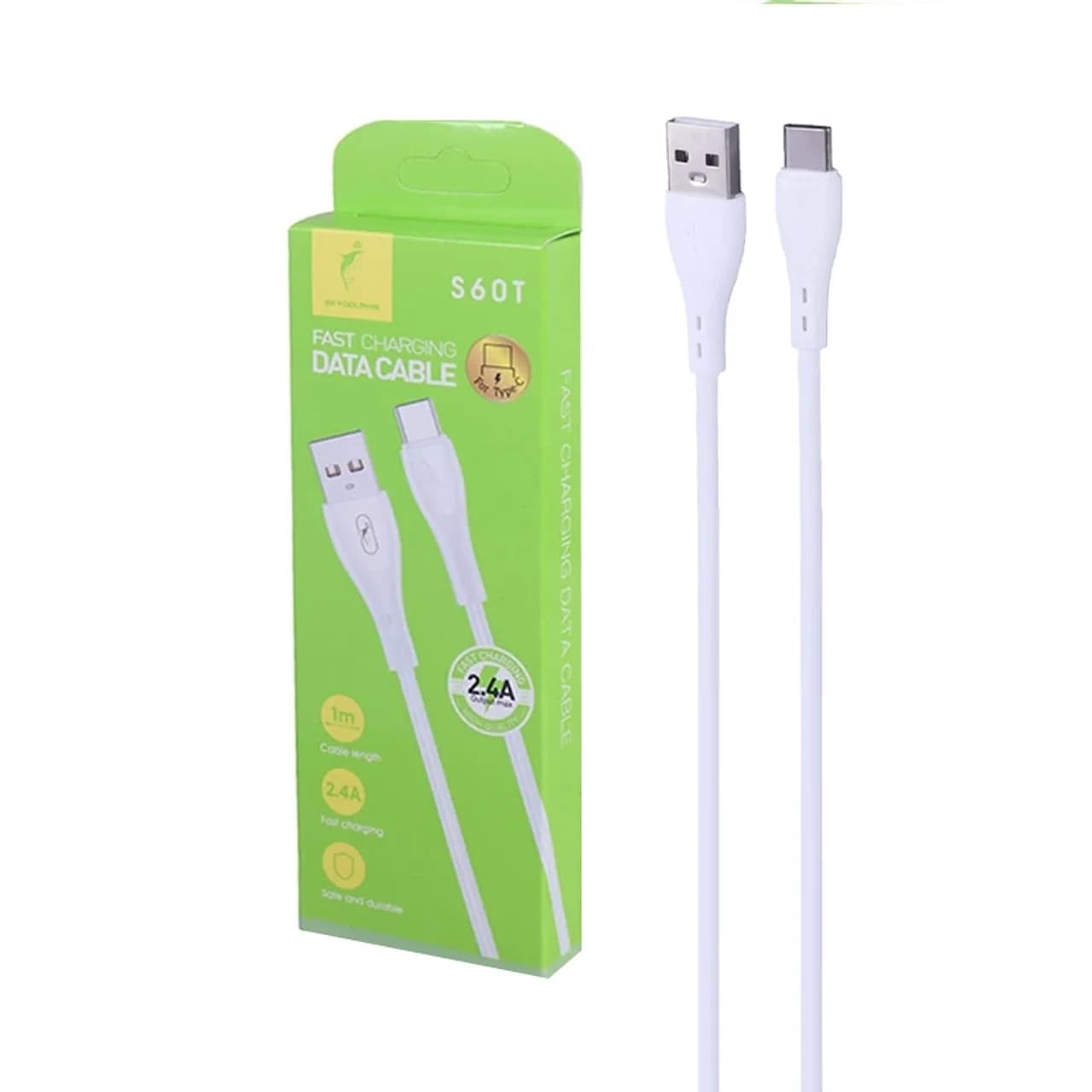 کابل شارژ فست SKY DOLPHIN Type-C مدل S60T – سفید – TCO — تصویر ۲