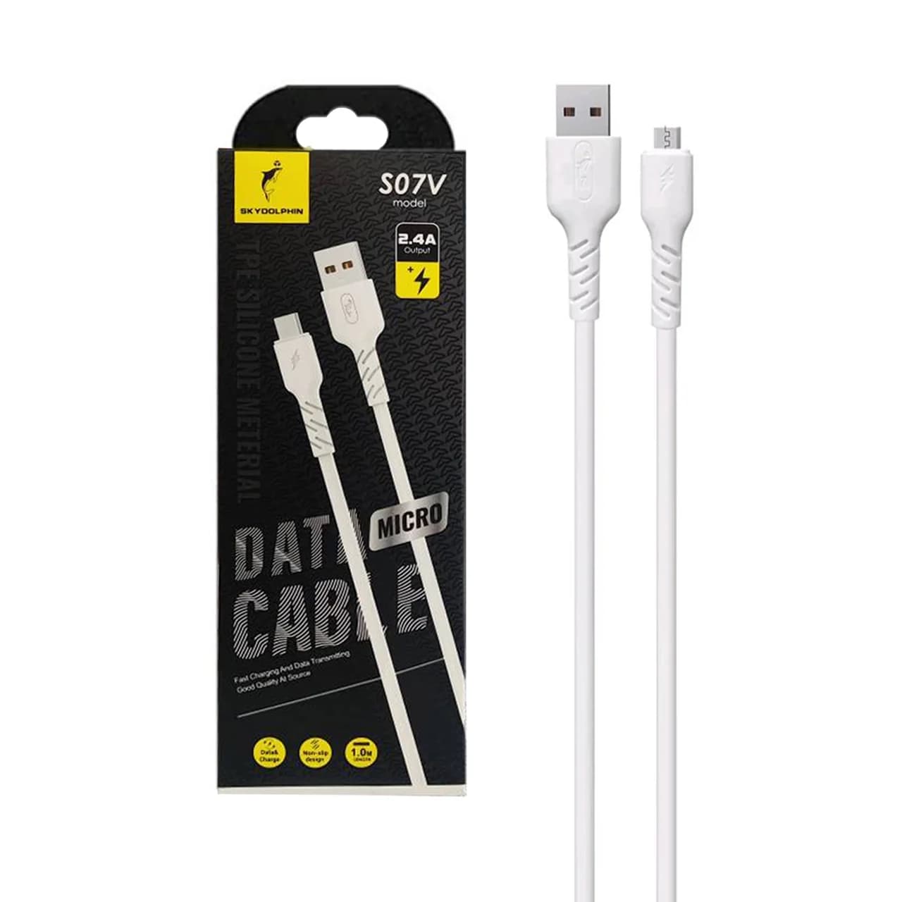 کابل شارژ فست اندروید SKY DOLPHIN مدل S07V – سفید – TCO — تصویر ۲