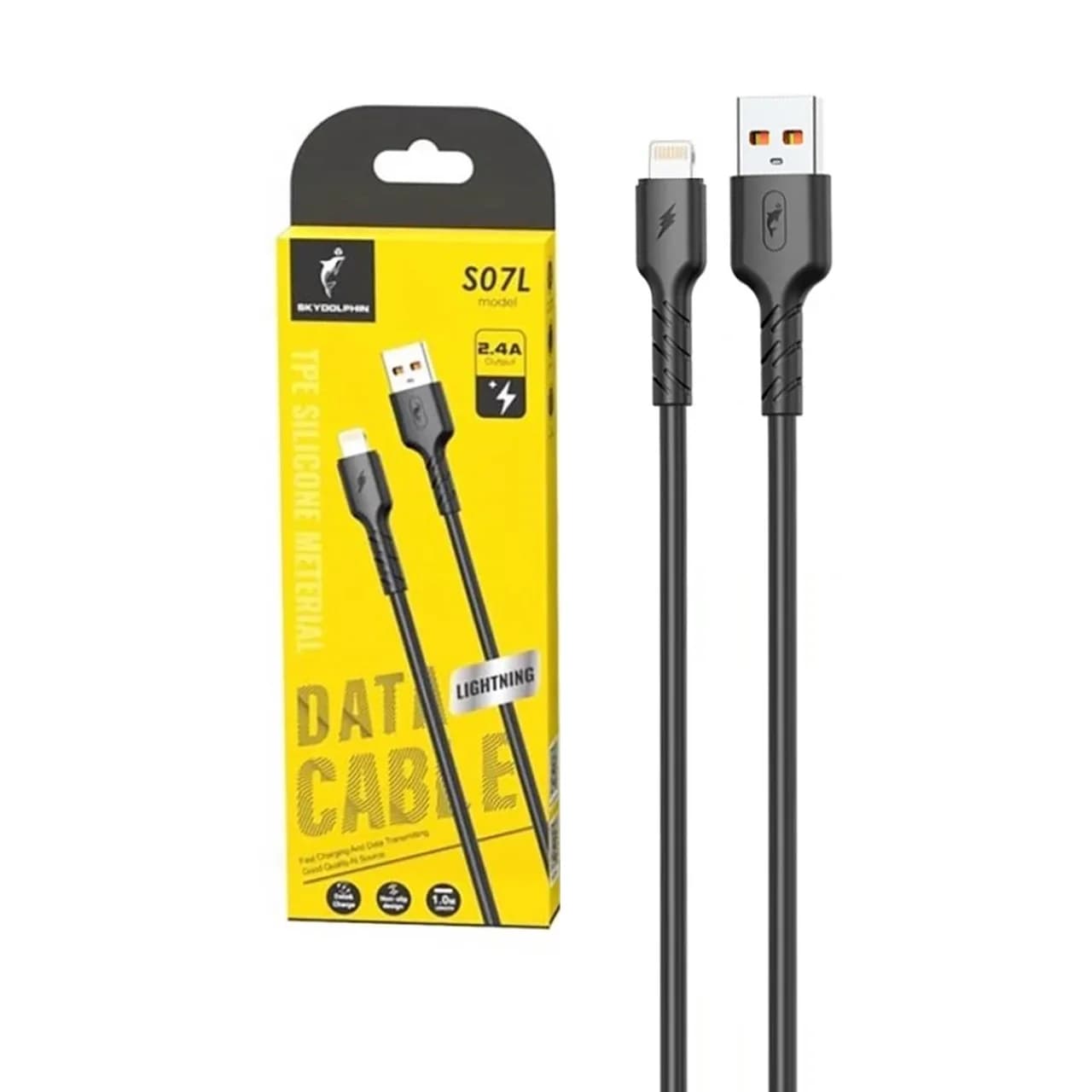 کابل شارژ فست آیفون SKY DOLPHIN مدل S07L – مشکی – TCO — تصویر ۲