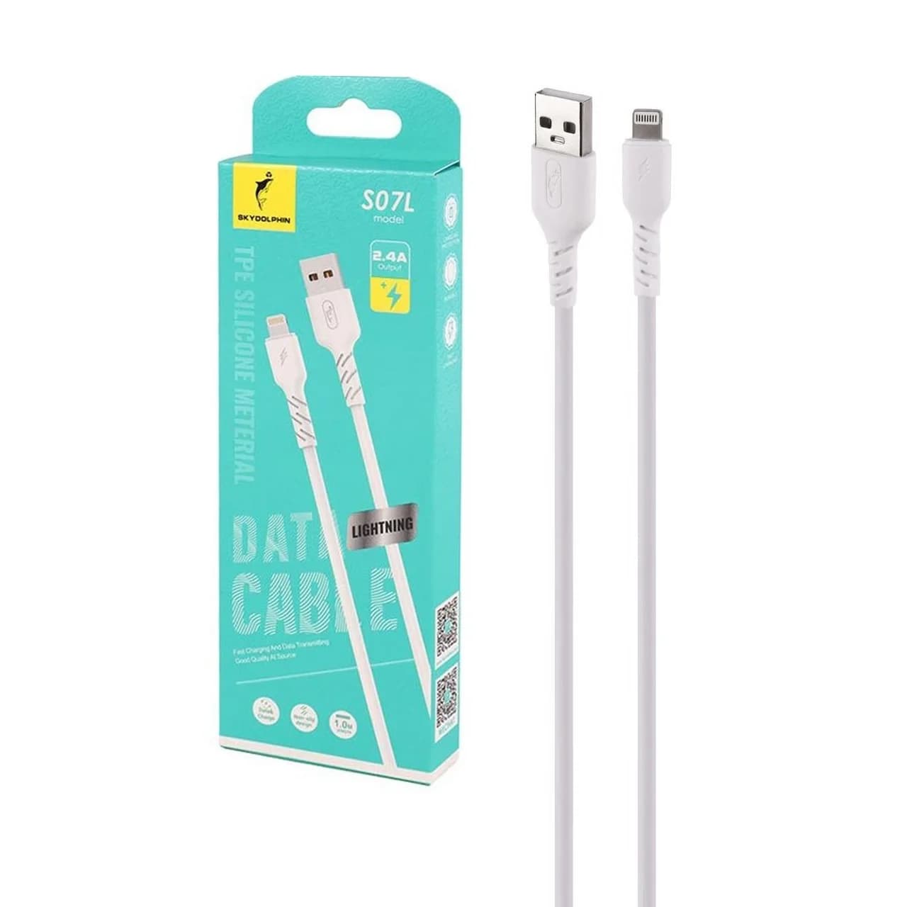 کابل شارژ فست آیفون SKY DOLPHIN مدل S07L – سفید – TCO — تصویر ۲