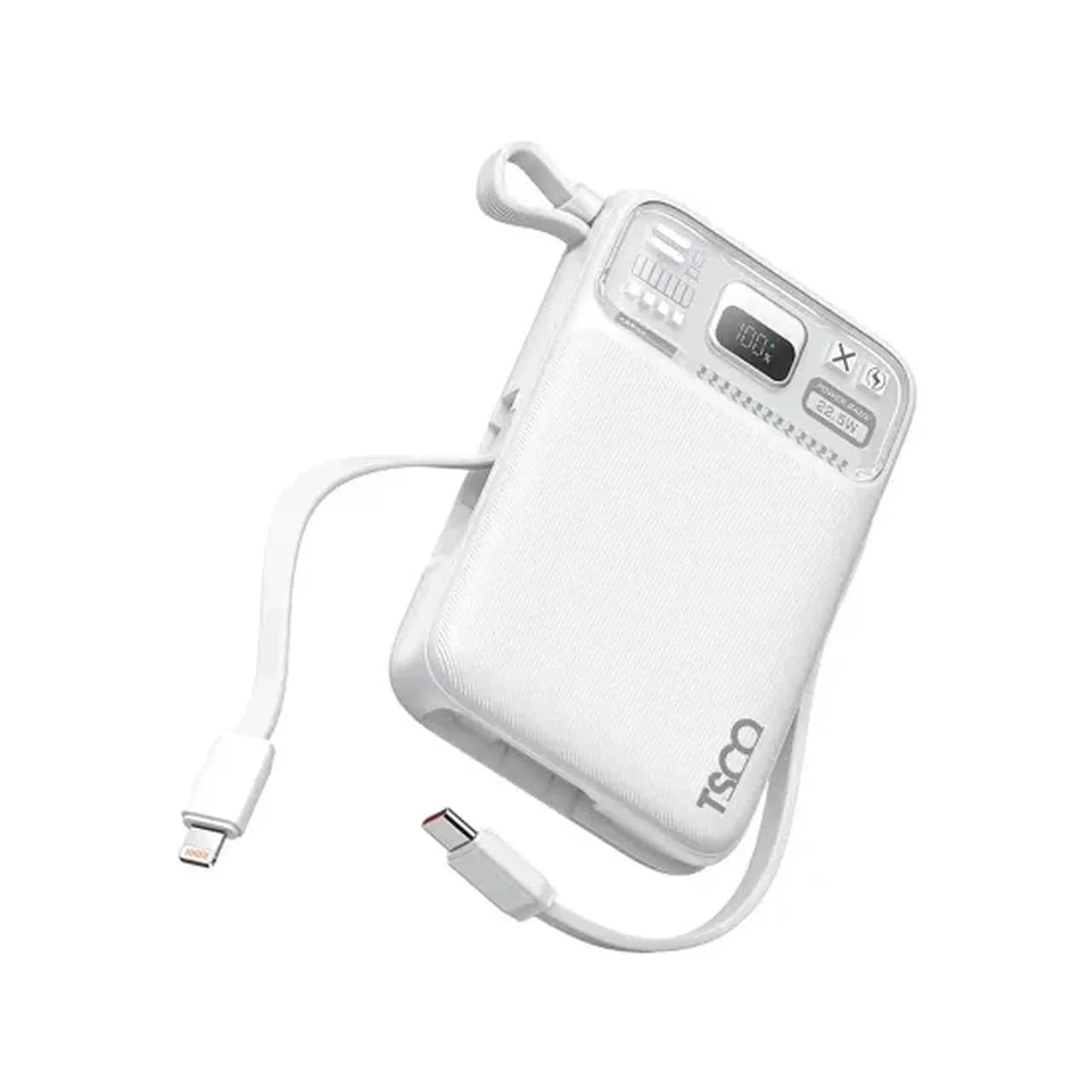 پاوربانک فست شارژ TSCO 10000mAh مدل TP 1010W 22.5W – سفید