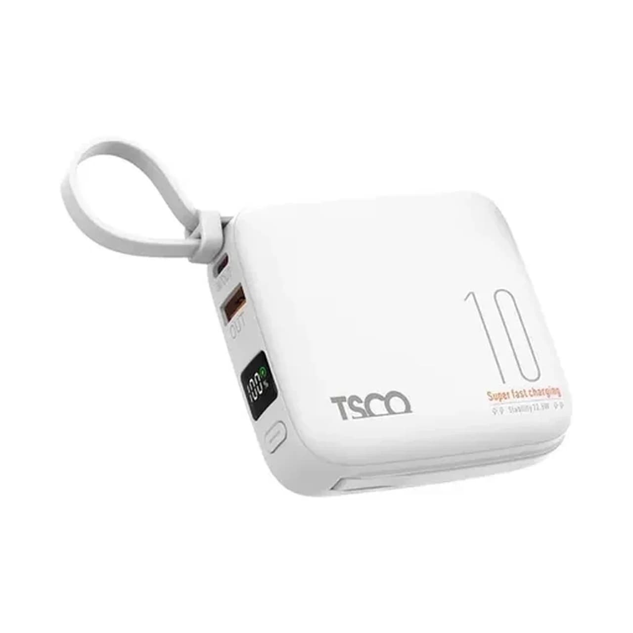 پاوربانک فست شارژ TSCO 10000mAh مدل TP 1005 22.5W – سفید