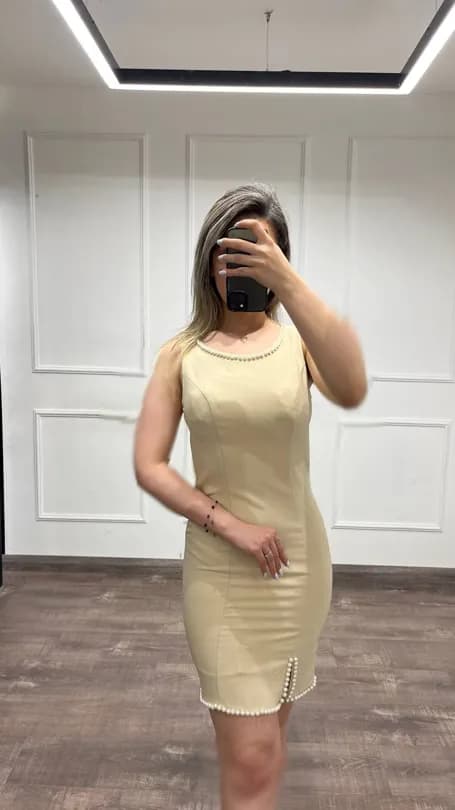 پیراهن کوتاه مروارید دوزی شده با طراحی جذاب — تصویر ۸