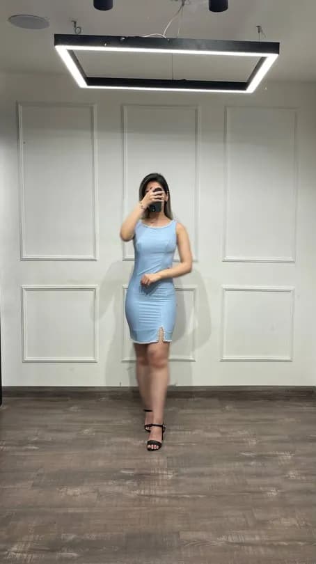 پیراهن کوتاه مروارید دوزی شده با طراحی جذاب — تصویر ۵