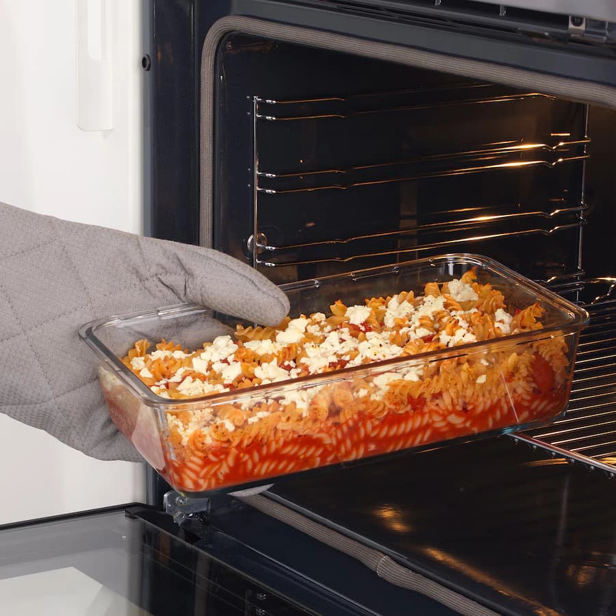 ظرف غذا با درب بامبو مستطیلی/شیشه ای بزرگ 3.1 لیتر ایکیا مدل IKEA 365+ — تصویر ۵