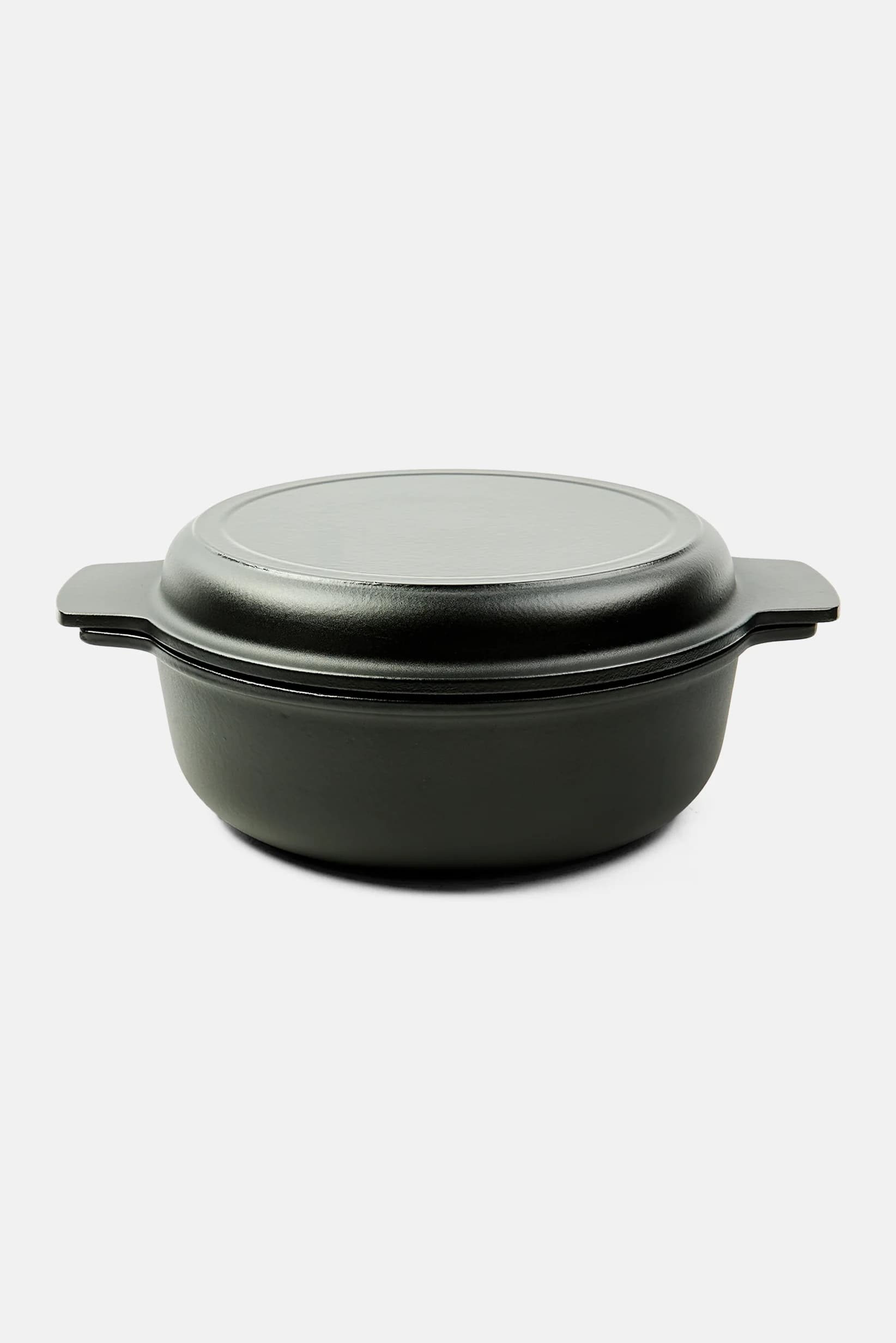 سرخ کن و ماهیتابه چدنی 2 در 1 چیبو مشکی — تصویر ۴