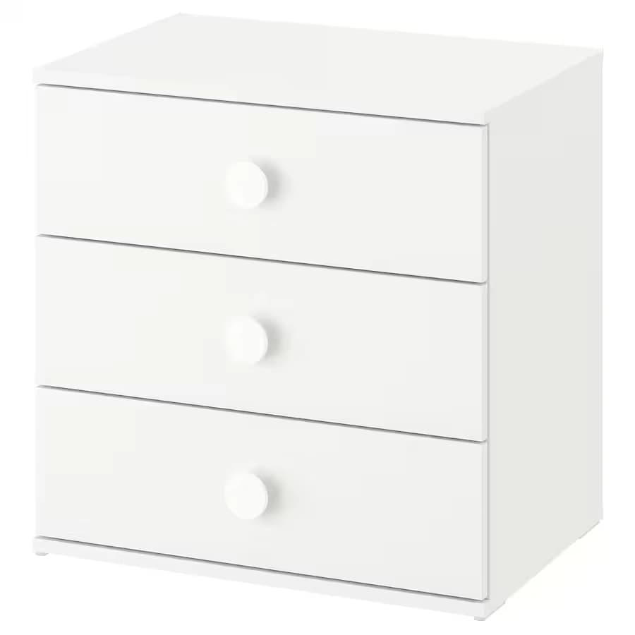 کمد 3 کشو کودک سفید ایکیا مدل GODISHUS