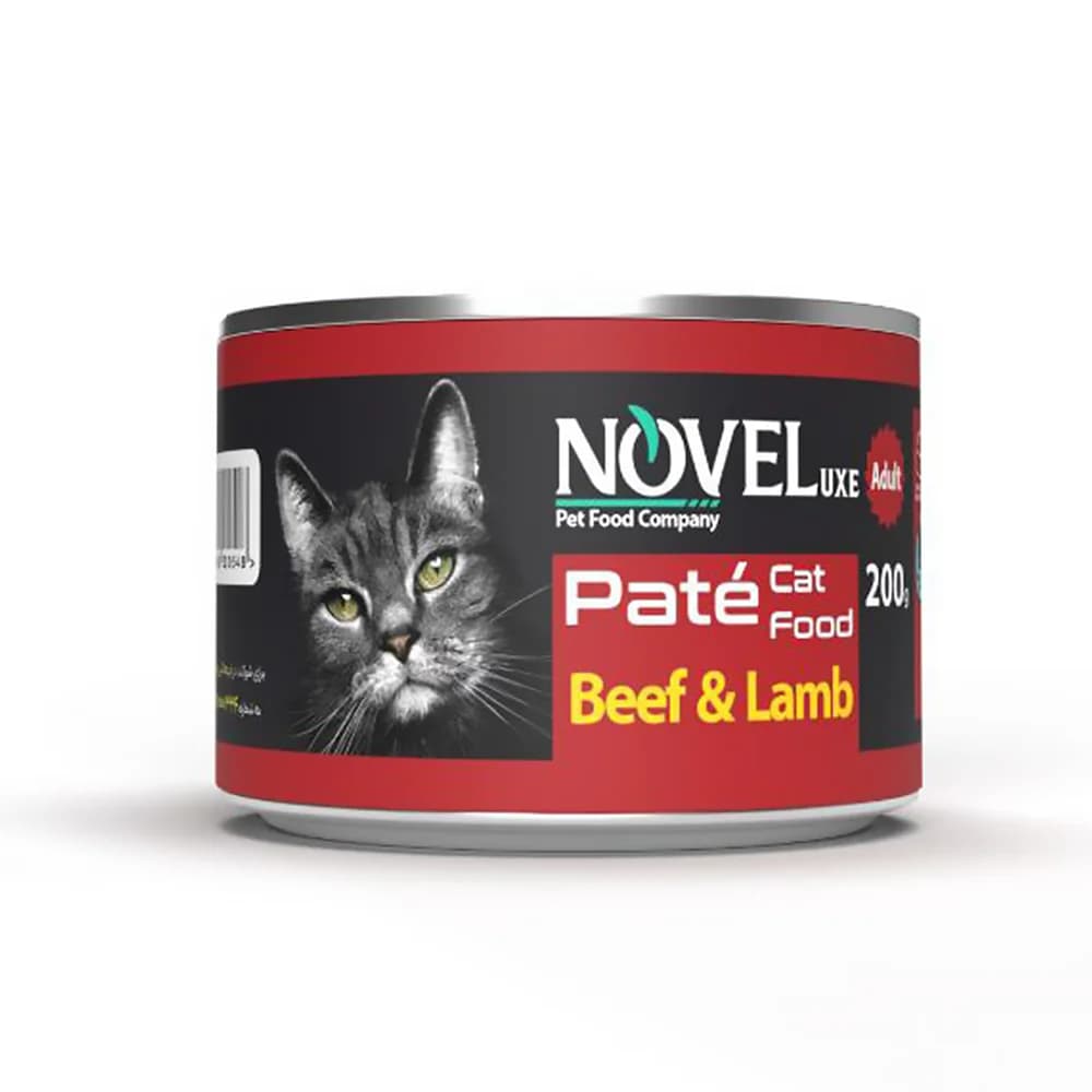 کنسرو غذای گربه نوول با طعم گوشت گاو و بره Novel Pate With Beef & Lamb وزن 200 گرم — تصویر ۲
