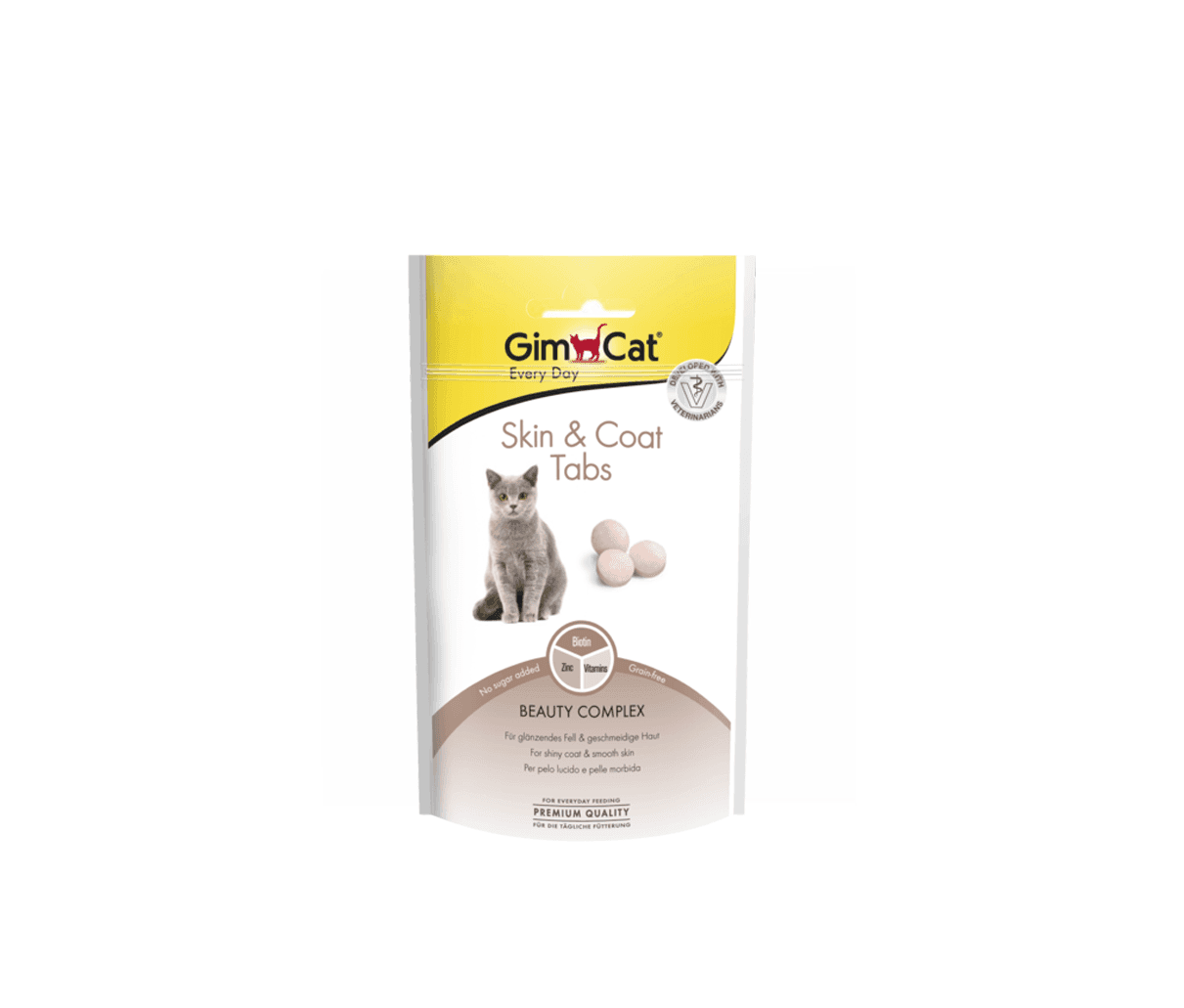 قرص تقویت کننده پوست و مو گربه جیم کت GimCat Tabs Skin & Coat وزن 40 گرم