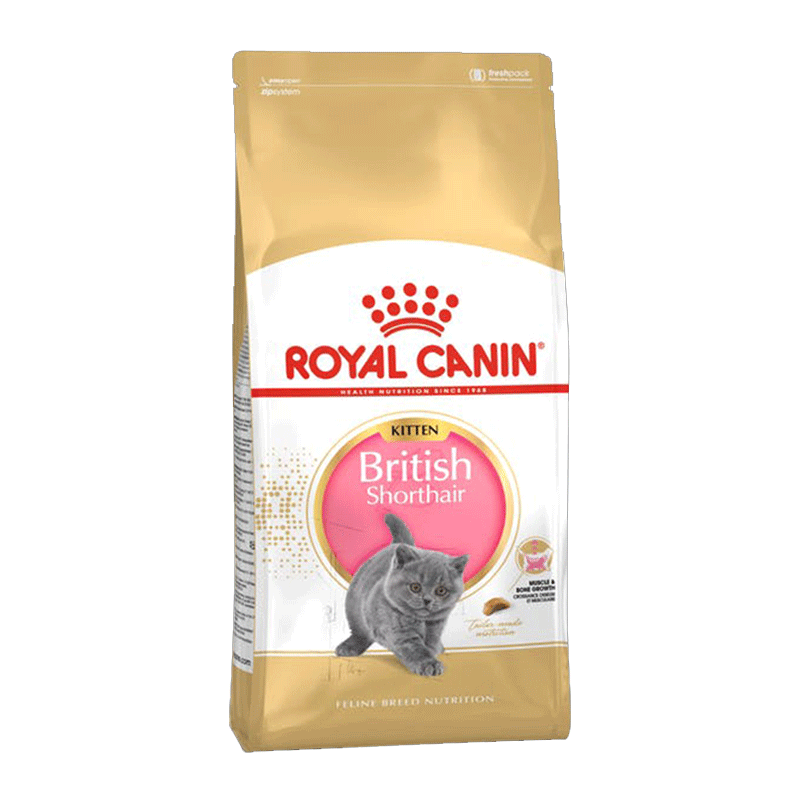 غذای خشک بچه گربه بریتیش رویال کنین Royal Canin KITTEN BRITISH SHORTHAIR وزن 2 کیلوگرم — تصویر ۵