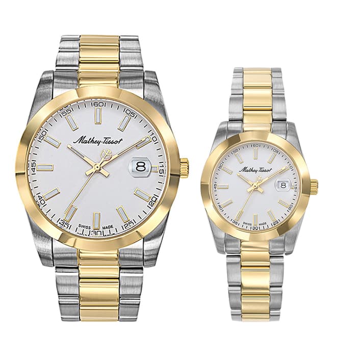 ساعت مچی متی تیسوت ست زنانه و مردانه مدل MATHEY TISSOT D450BI H450BI — تصویر ۲