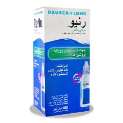محلول شستشو و نگهداری لنز رنیو / ReNu مدل مولتی پلاس MultiPlus مناسب برای انواع لنز تماسی نرم و ضدعفونی کننده چشم حجم 120 میلیلیتر