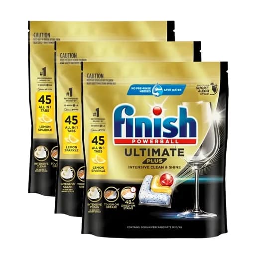 قرص ماشین ظرفشویی فینیش مدل Ultimate Plus پک 135 عددی — تصویر ۲