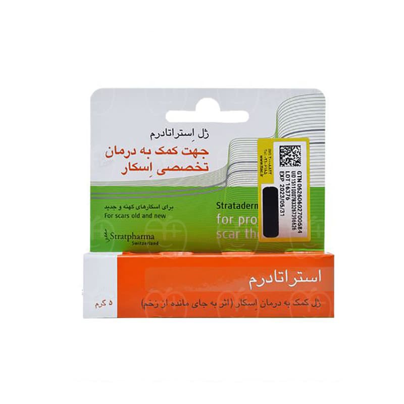 ژل ترمیم کننده اسکار سیلیکونی استراتادرم / Strataderm استراتافارما / Stratapharma مناسب برای بهبود و پیشگیری از جای زخم تیوپ 5 گرمی