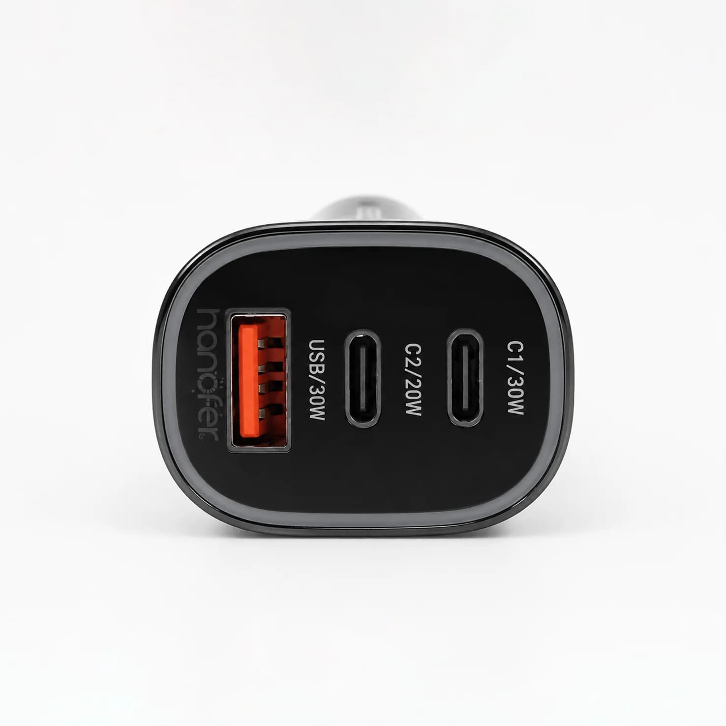شارژر فندکی سه پورت هانوفر 80 وات خروجی Type-C و خروجی USB-A — تصویر ۲