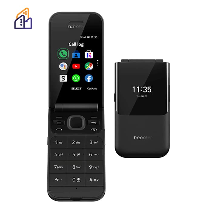 گوشی هانوفر hanofer 2720 flip تاشو دو سیم کارت با گارانتی طلایی معتبر — تصویر ۵
