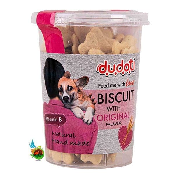 تشویقی بیسکویتی سگ دودوتی با طعم گندم Dudoti biscuit with orginal flavor وزن 150 گرم — تصویر ۲