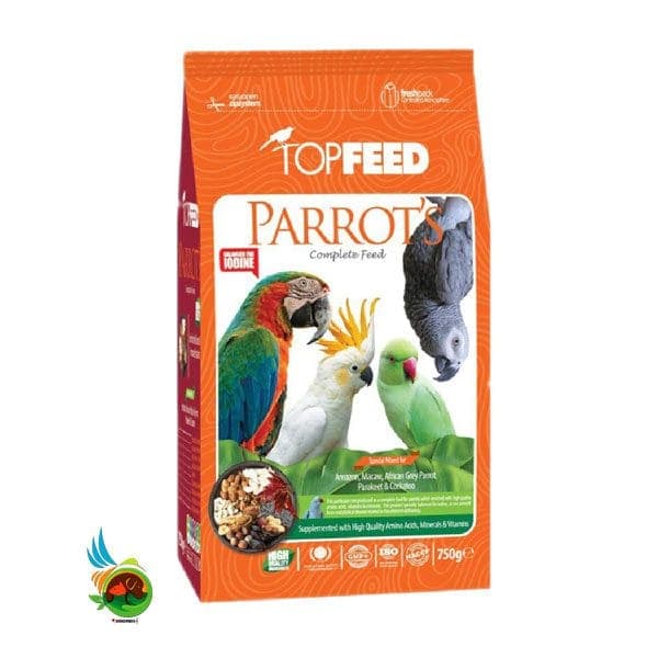 خوراک آجیلی طوطی سانان تاپ فید مدل Topfeed Parrots Complete Food وزن 750 گرم