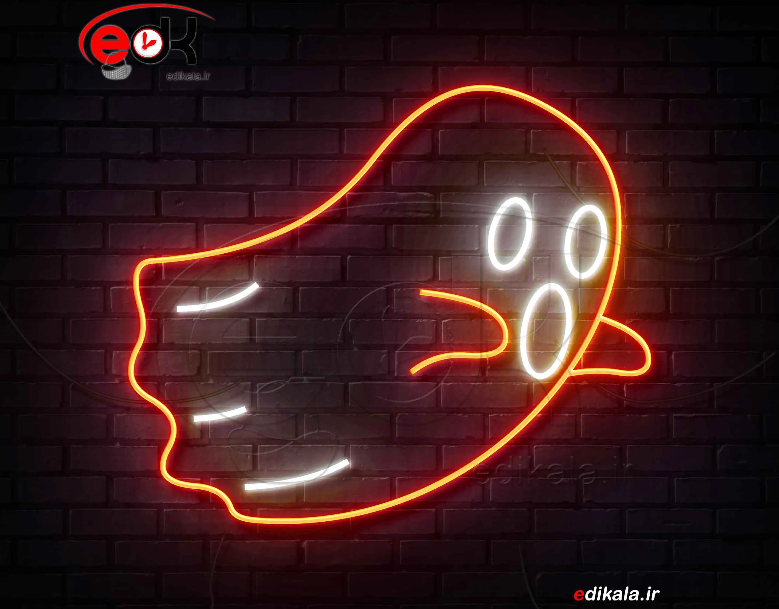 تابلو نئون طرح روح شماره 25 در ابعاد مختلف + آداپتور + فایل کورل آماده برش