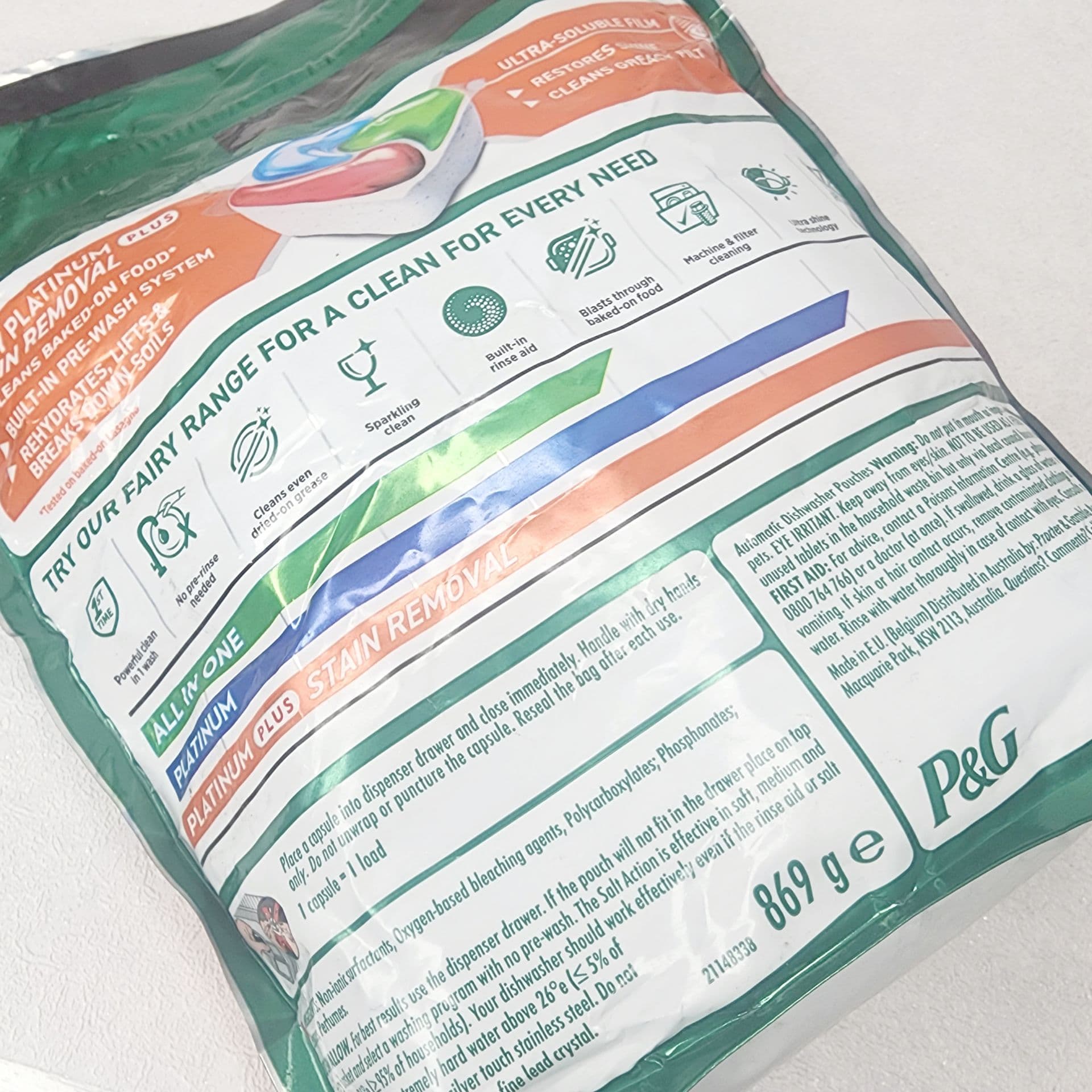 قرص ماشین ظرفشویی فیری FAIRY مدل PLATINUM PLUS — تصویر ۶