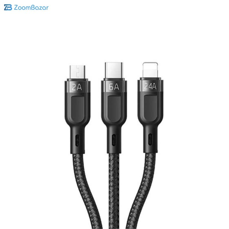 کابل تبدیل USB به لایتینگ/USB -C/MircoUSB مک دودو مدل CA-093 طول 1.20 متر — تصویر ۱۰