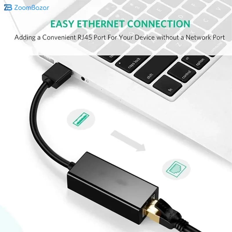 تبدیل USB-A به LAN کوتسی مدل 83001-1000M — تصویر ۳