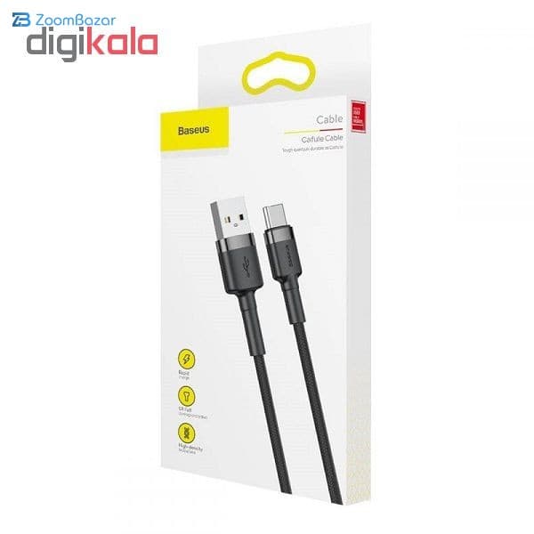 کابل تبدیل USB به USB-C باسئوس مدل CATKLF-CG1 Cafule طول 2 متر — تصویر ۸