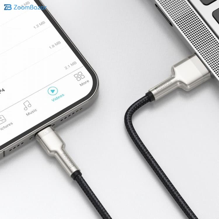 کابل تبدیل USB به لایتنینگ باسئوس مدل CALJK-A01 طول 1 متر — تصویر ۲