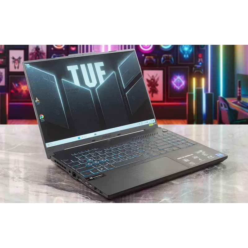 لپ تاپ 16 اینچی ایسوس مدل TUF Gaming F16 FX607VJ-Core 5 210H-RTX3050 6GB-16GB DDR4 3200MHz-1TB SSD-WUXGA 144Hz-کاستوم شده — تصویر ۶
