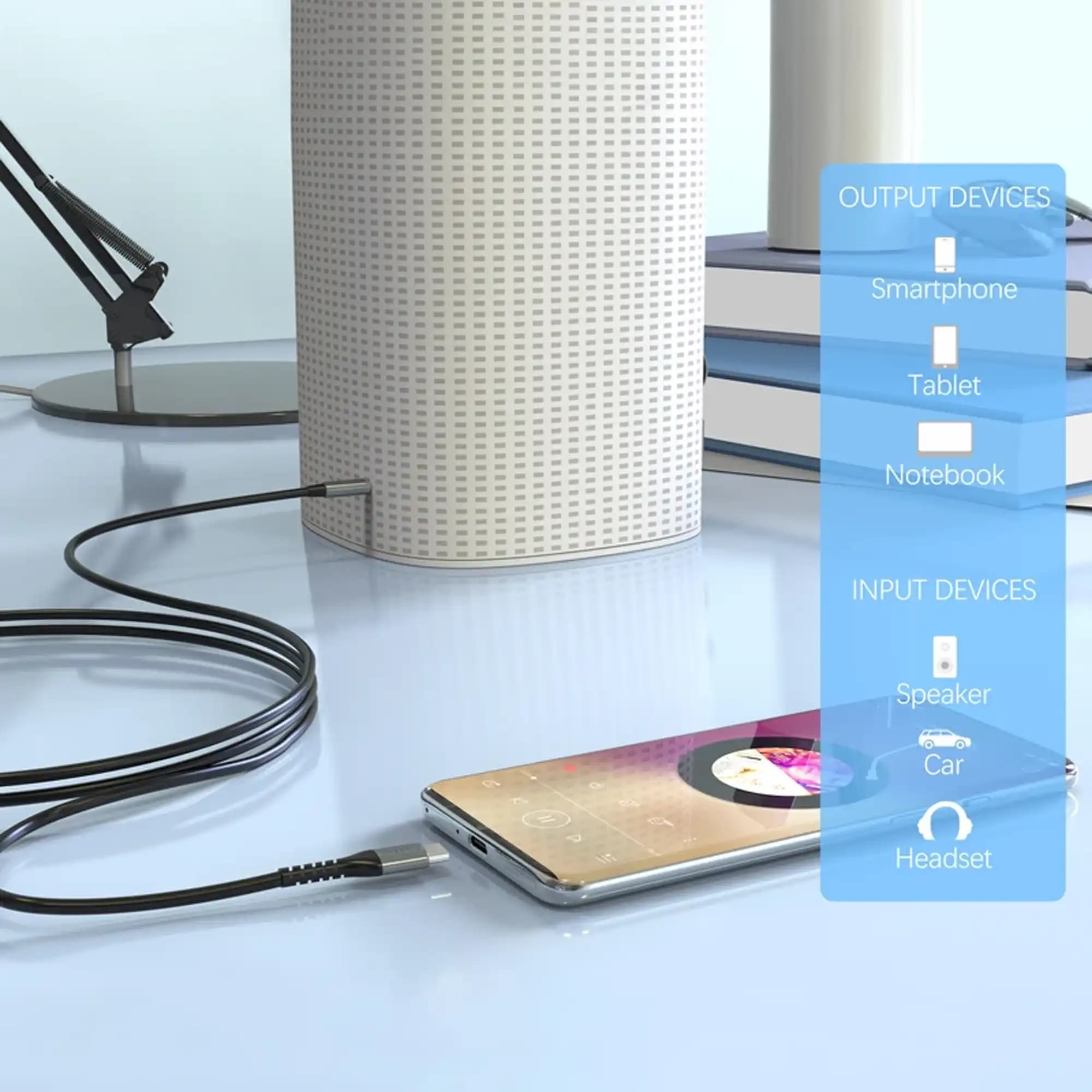 کابل تبدیل AUX به Type-C ارلدام مدل AUX73 طول 1 متر — تصویر ۱۰