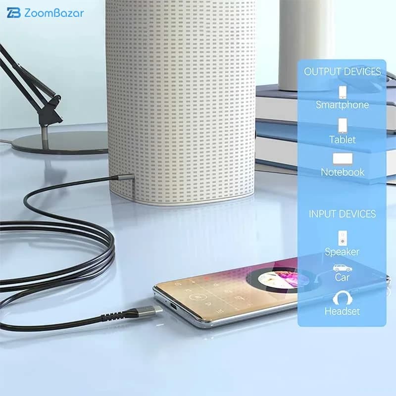 کابل تبدیل AUX به Type-C ارلدام مدل AUX73 طول 1 متر — تصویر ۵