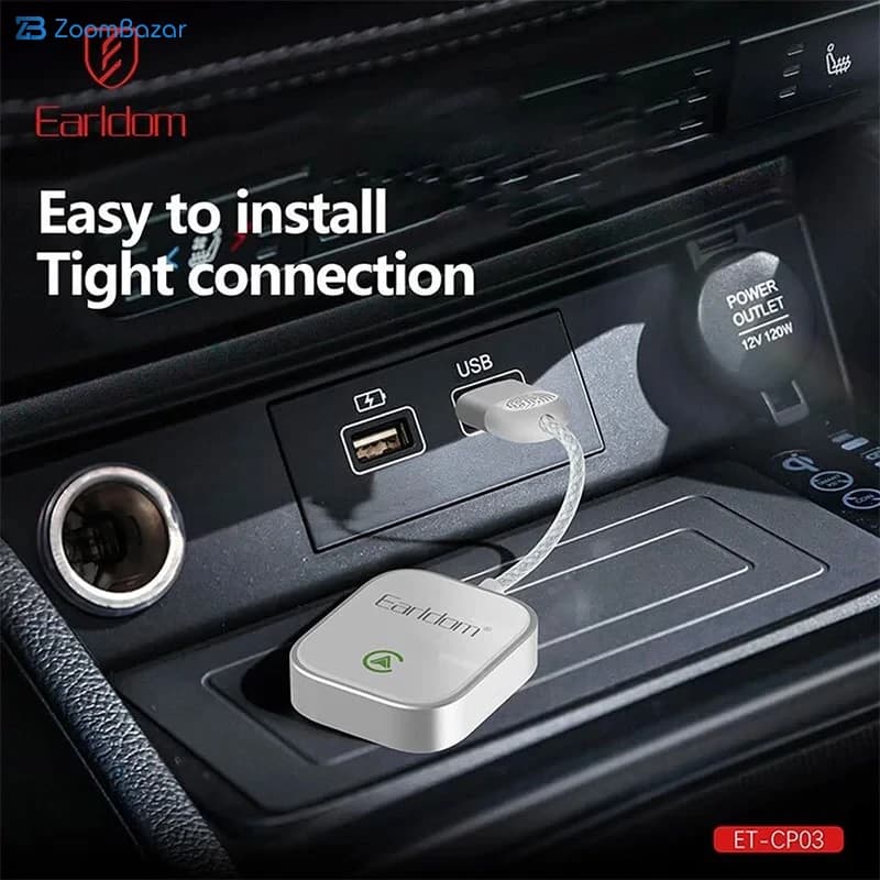 دانگل وایرلس و بلوتوث USB خودرو ارلدام CP03 — تصویر ۴
