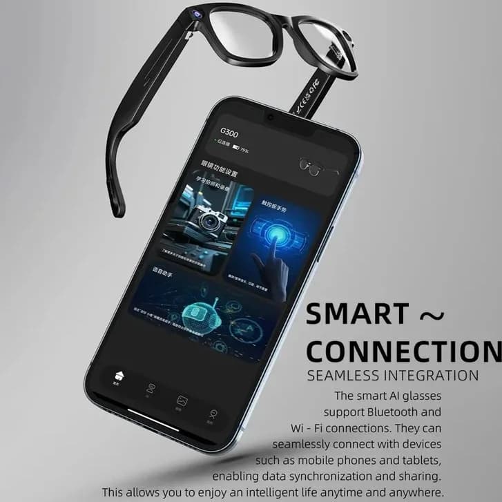 عينک هوشمند مجهز به دوربین و مترجم مدل G300 — تصویر ۱۱