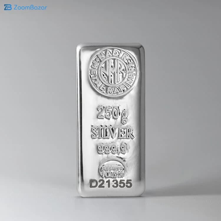 شمش نقره 250 گرمی ندیر عیار 999.9 — تصویر ۹