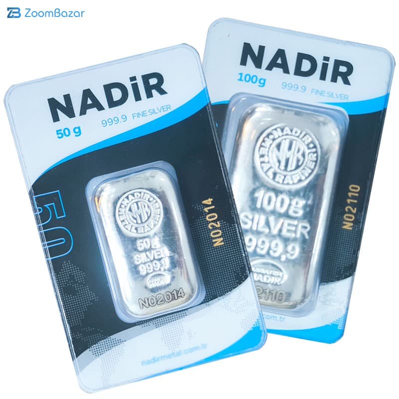 شمش نقره 100 گرمی ندیر عیار 999.9 — تصویر ۱۱