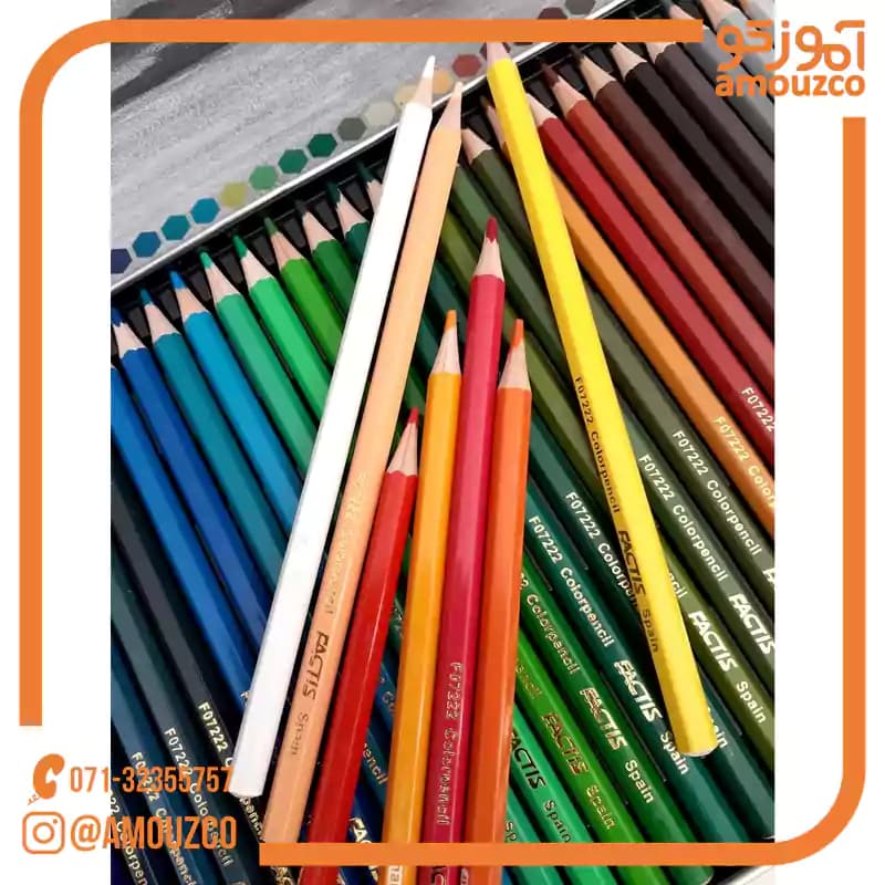 مداد رنگی 50 رنگ فکتیس جعبه فلزی — تصویر ۸