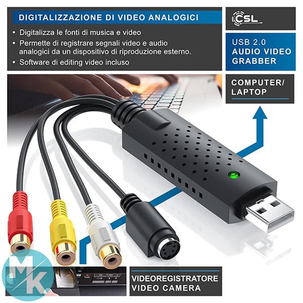کارت کپچر AV و S-Video به USB 2.0 برند CSL-Computer مدل 300910 — تصویر ۲