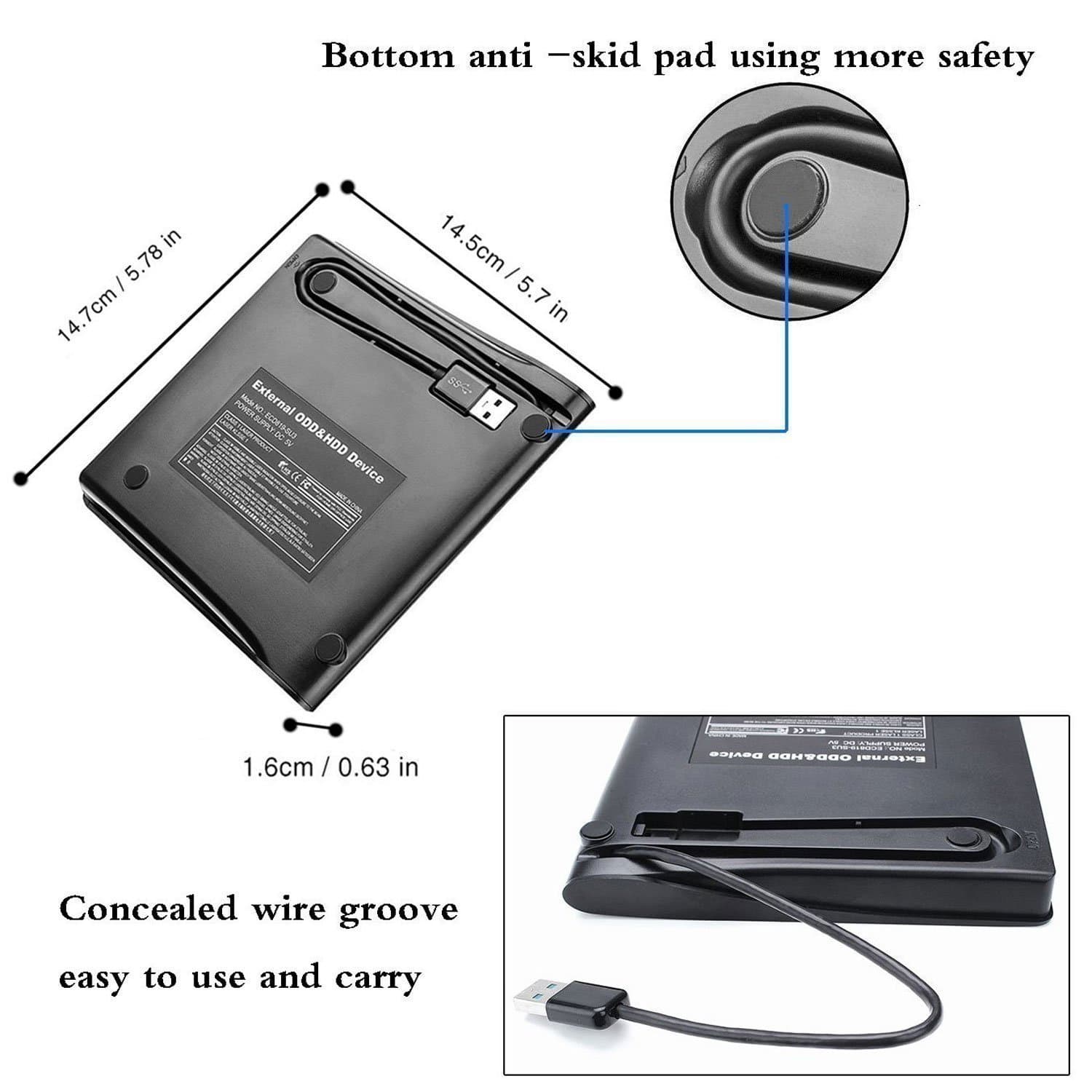 DVD رایتر USB 3.0 اکسترنال لمونتک (pop-up mobile) — تصویر ۱۲