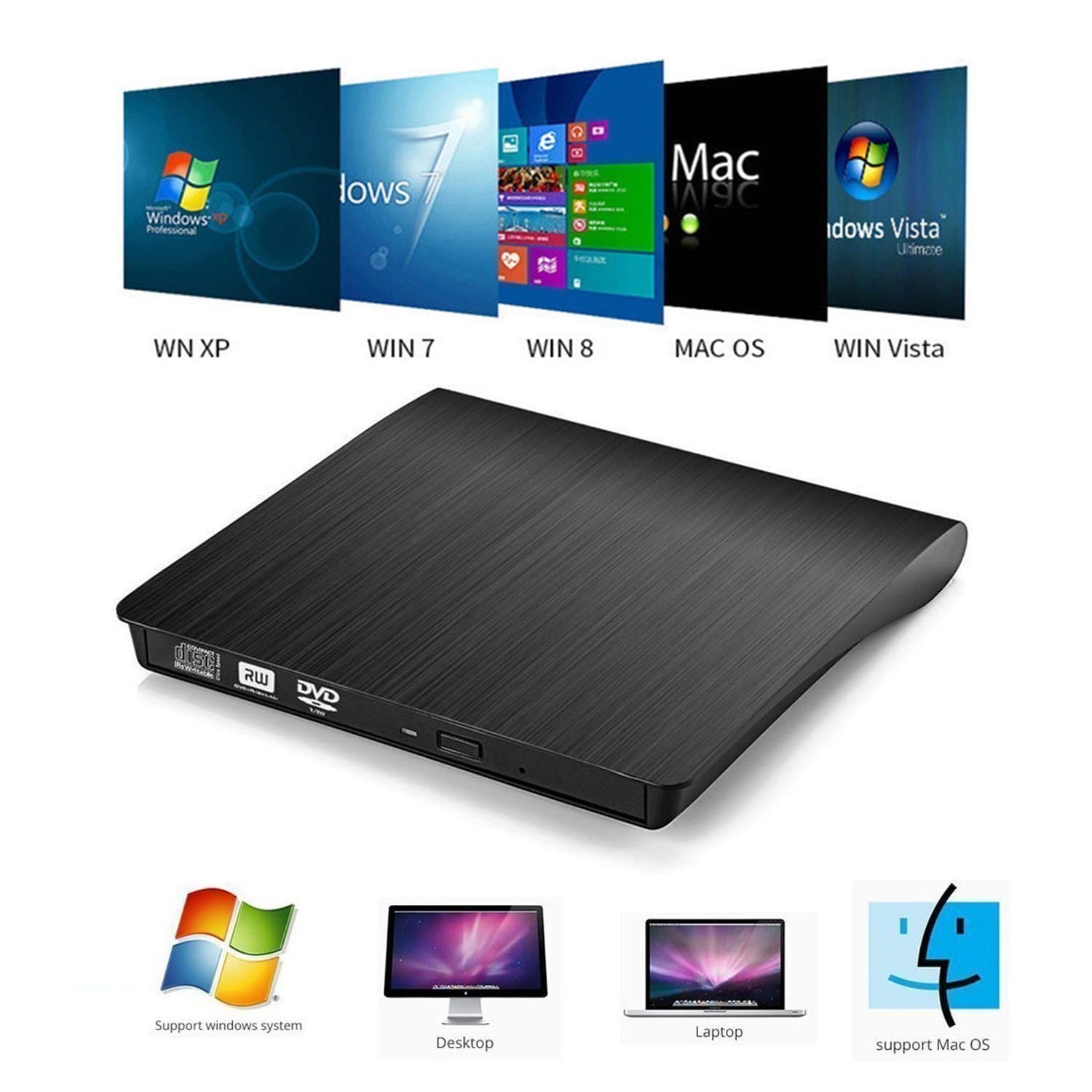 DVD رایتر USB 3.0 اکسترنال لمونتک (pop-up mobile) — تصویر ۵