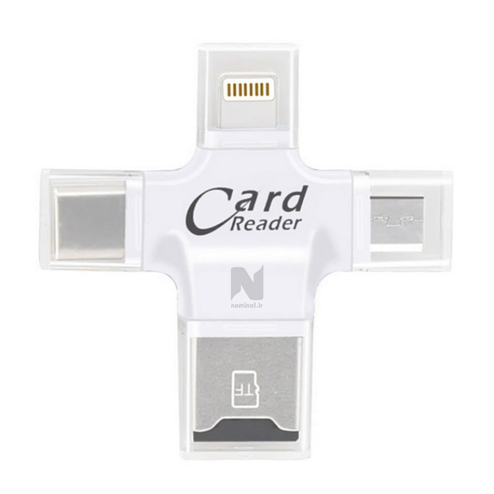 رم ریدر SD چهار سوکت (Type-c/Lightning/Micro USB/USB 2.0) — تصویر ۵