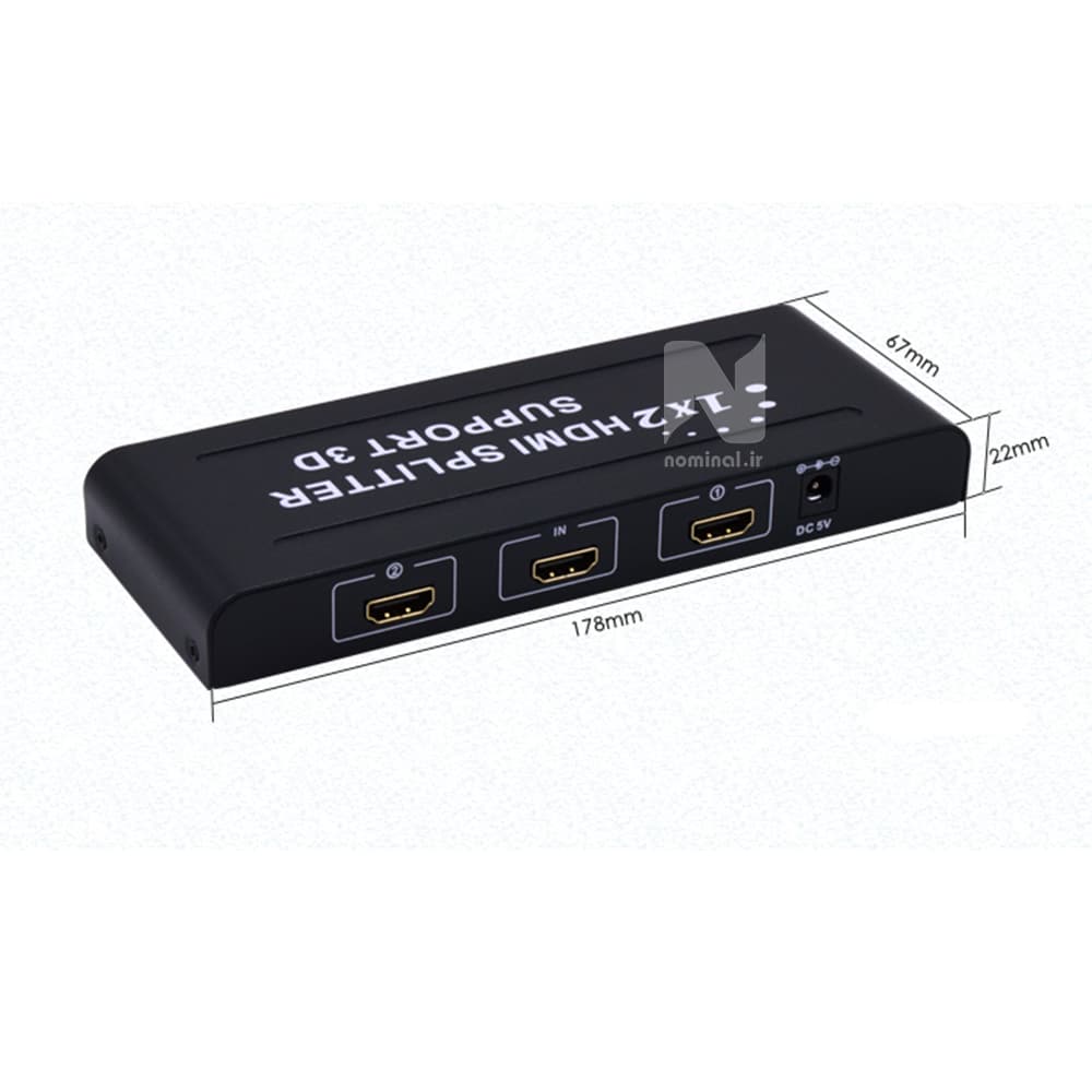 افزایش و اسپلیتر hdmi دو پورت 4K مدل HD-102 — تصویر ۸