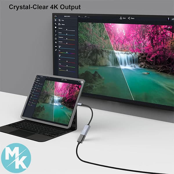 کابل TYPE-C به HDMI 6 فوت برند BENFEI مدل B-208GREY — تصویر ۲