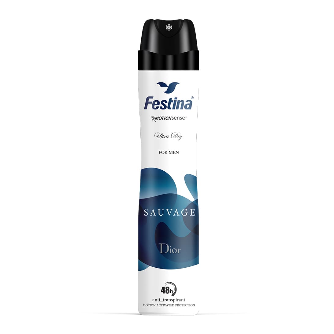 اسپری خوشبو کننده مردانه فستینا Festina رایحه ساواج SAUVAGE حجم 200 میل