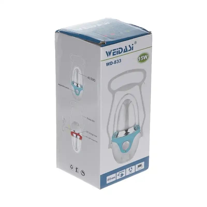 چراغ شارژی فانوسی Weidasi ویداسی مدل WD-833 — تصویر ۷