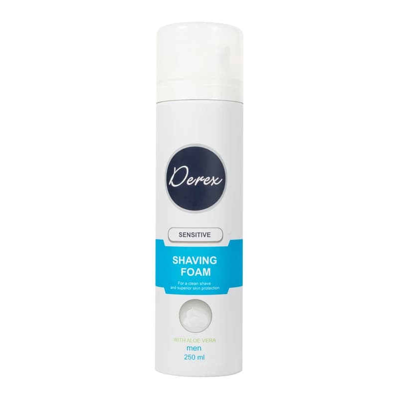 فوم اصلاح دریکس Derex مدل Sensitive حجم 250 میلی لیتر — تصویر ۲